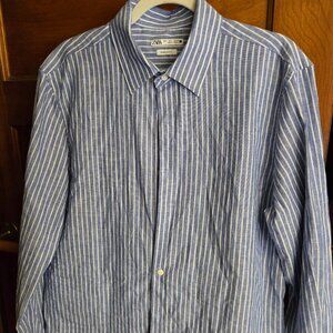 Zara Button-Down Shirt Large Regular Fit